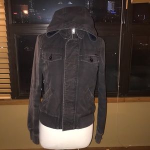 TNA gray hooded jacket